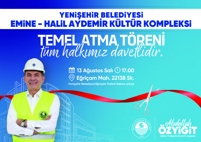 Yeniehir Belediyesi yeni kltr kompleksinin temelini yarn atyor... 